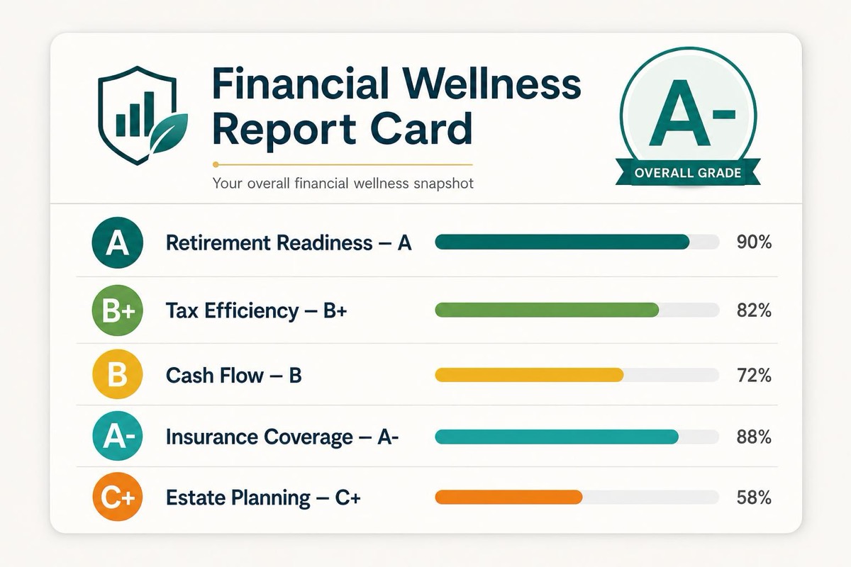 Direct Wealth Care Financial Wellness Report Card